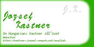 jozsef kastner business card